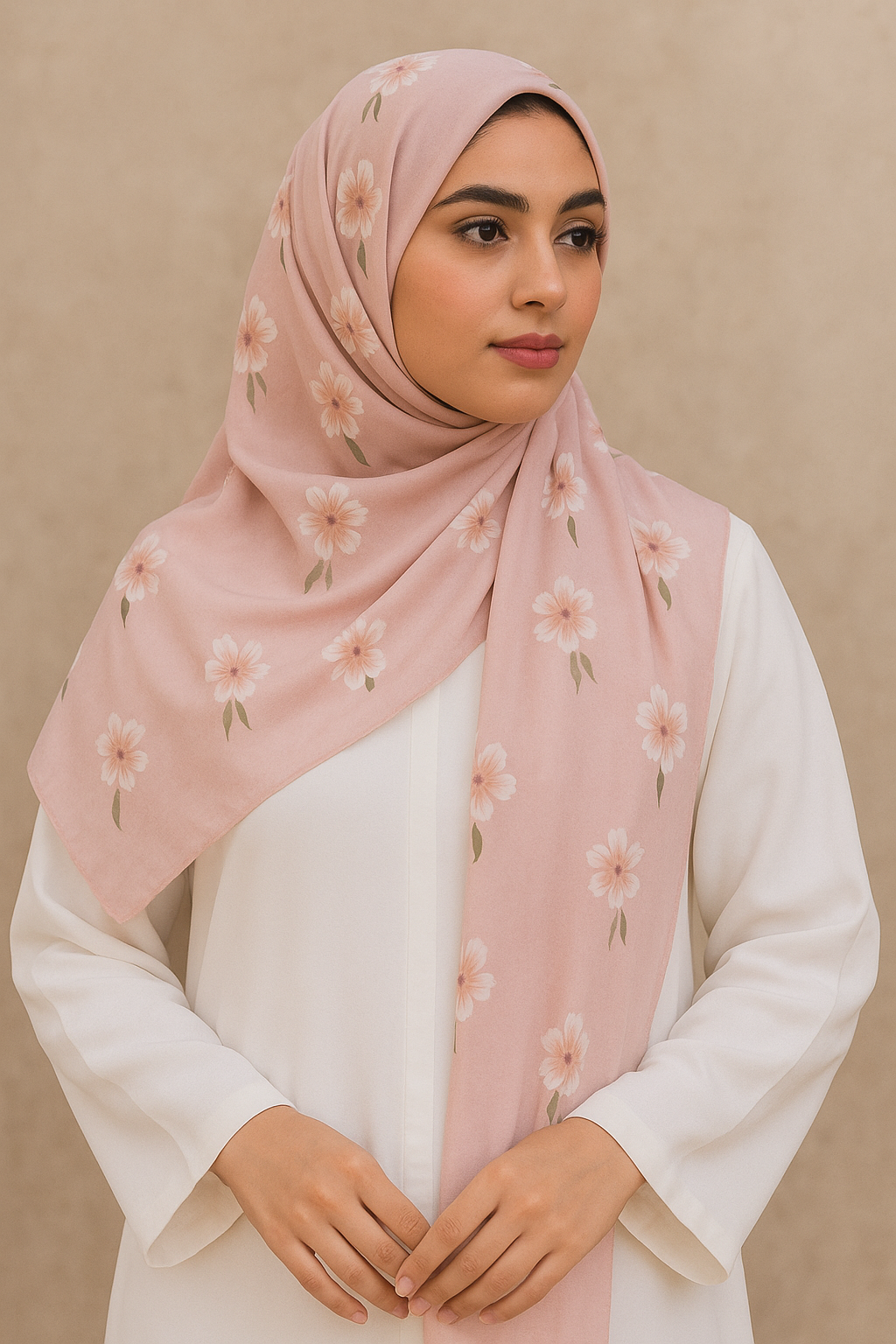 Pink hand painted stole