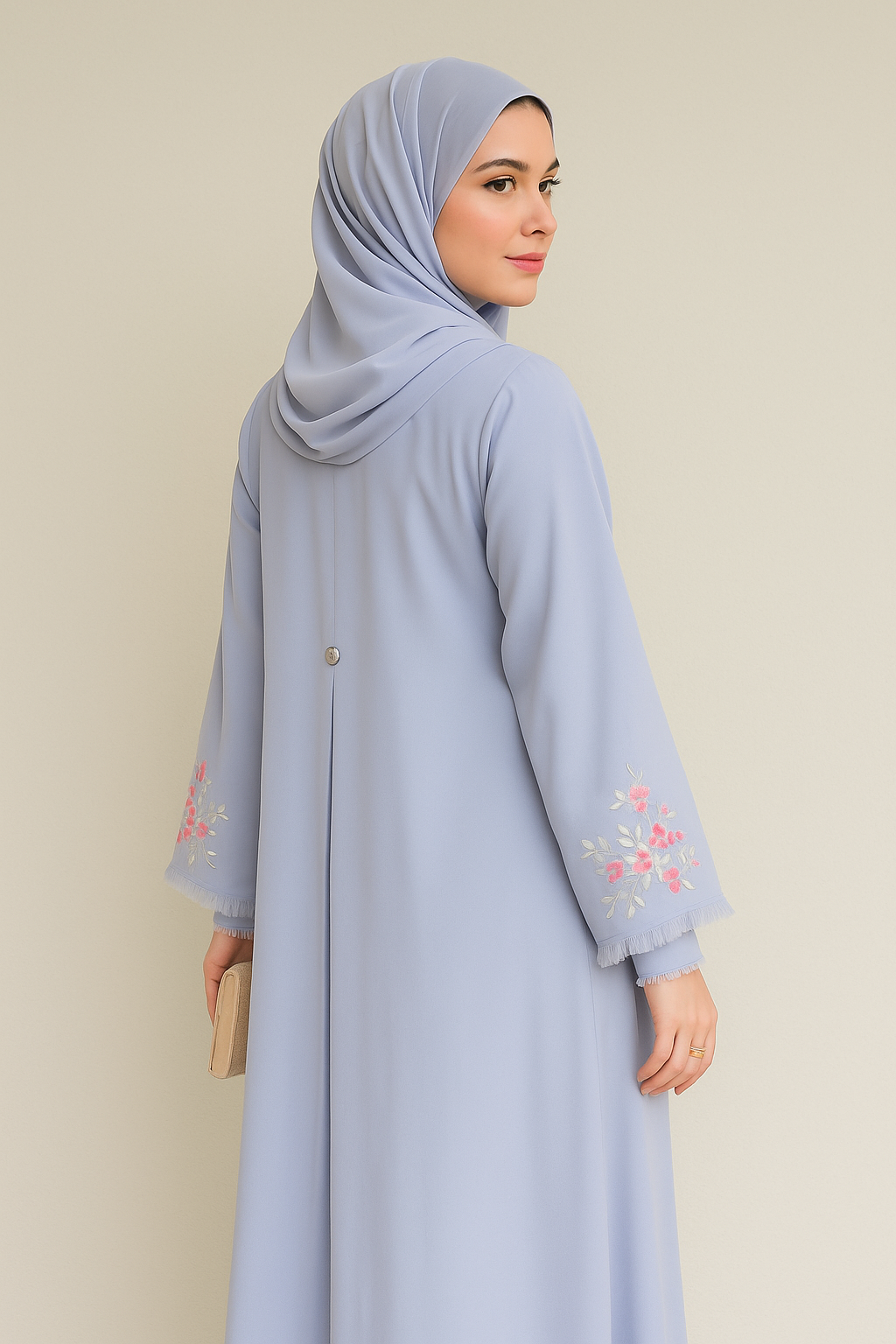 Mina blue abaya