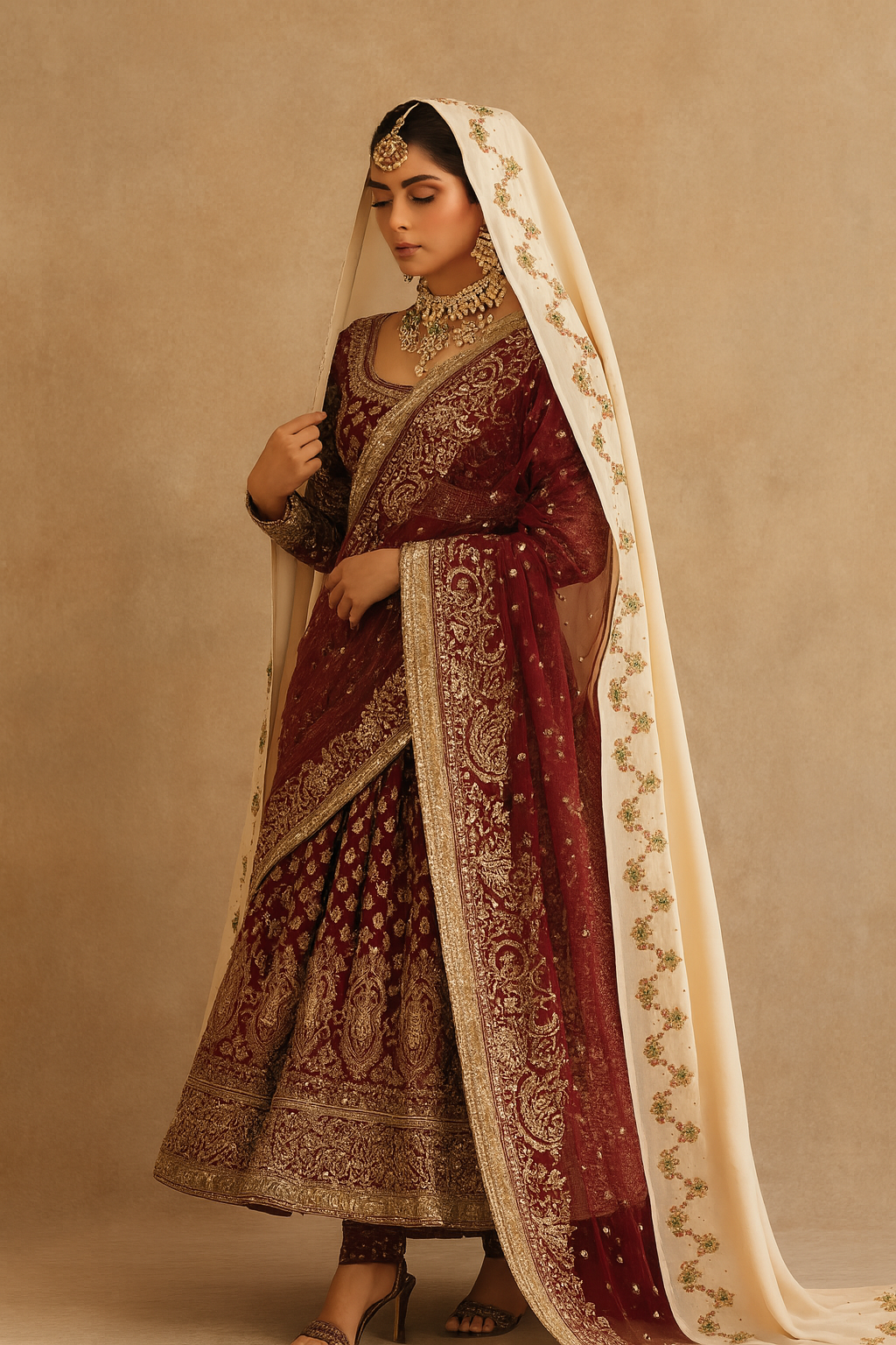 Hand Embroidered Wedding Chaddar