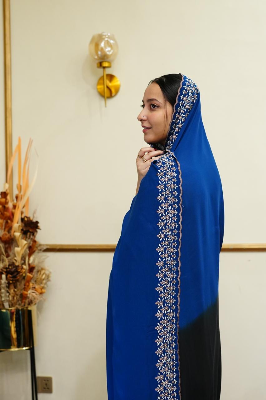Teal n black chaddar