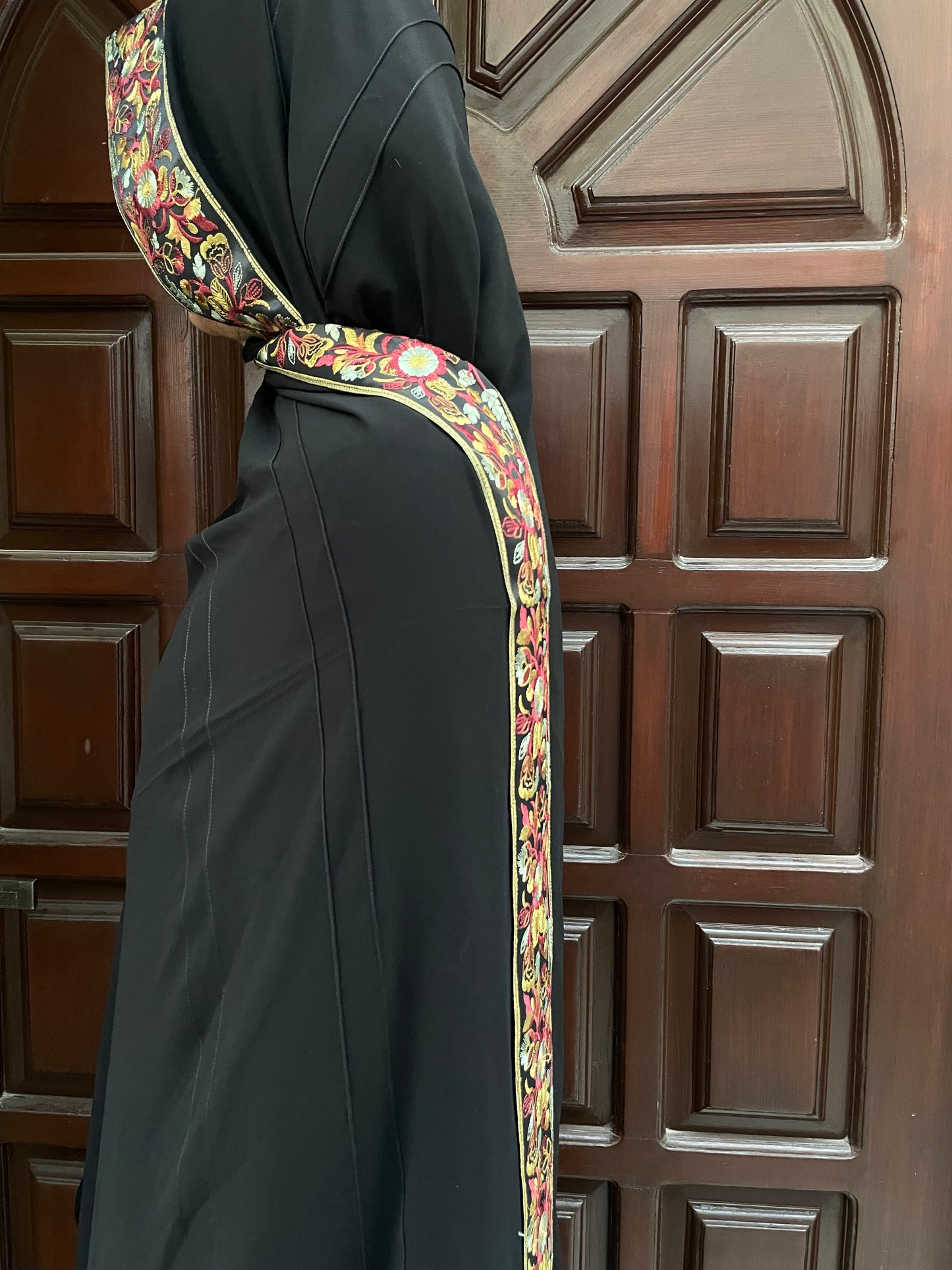 Black Embroidered Chaddar