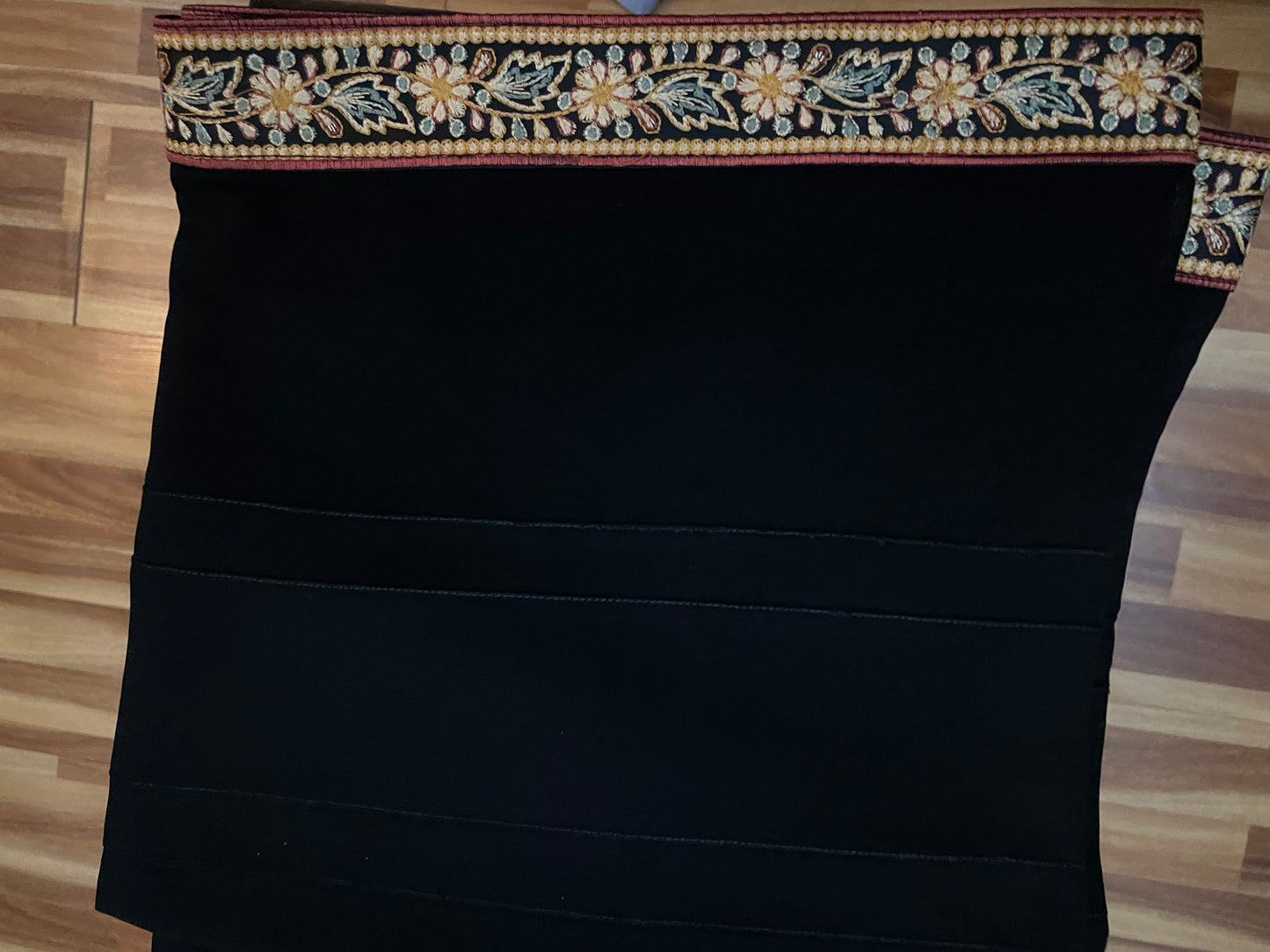 Black Embroidered Chaddar