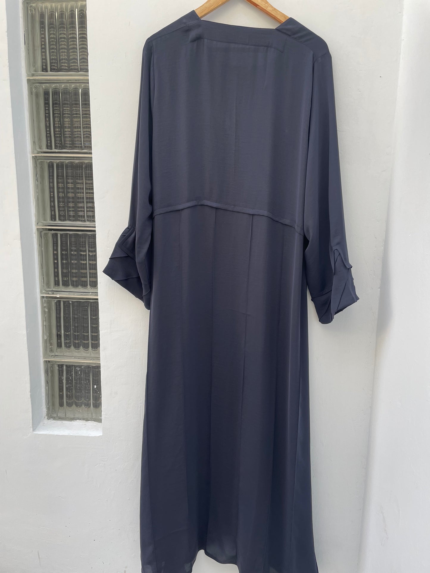 Navy Blue Pleated Hajj - Umrah Abaya