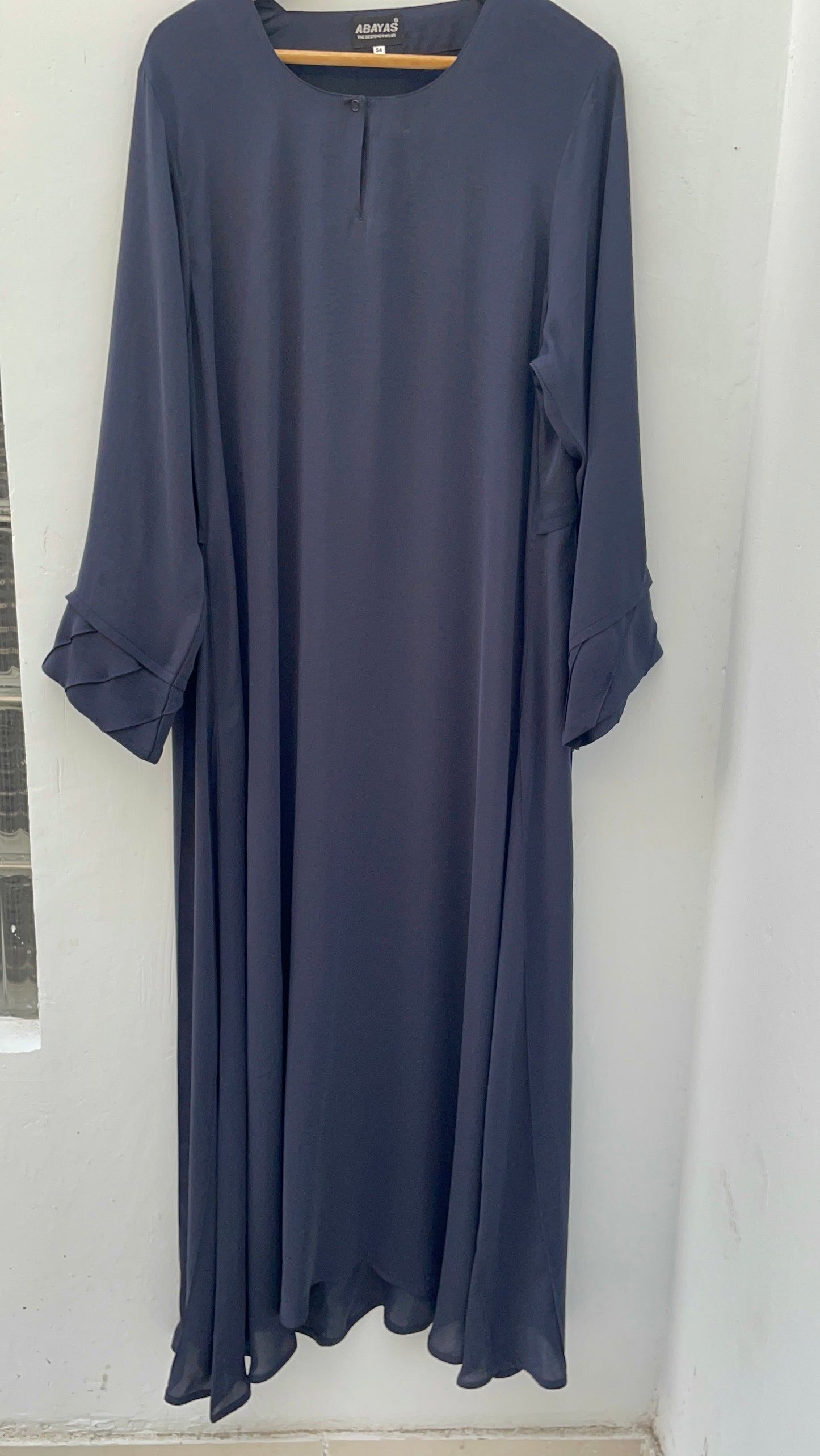 Navy Blue Pleated Hajj - Umrah Abaya