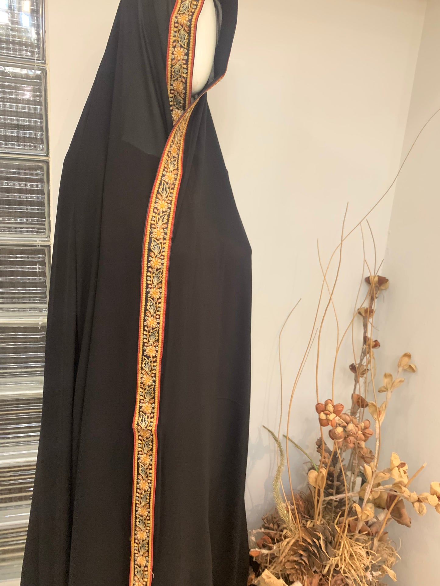 Embroidered Chaddar Black