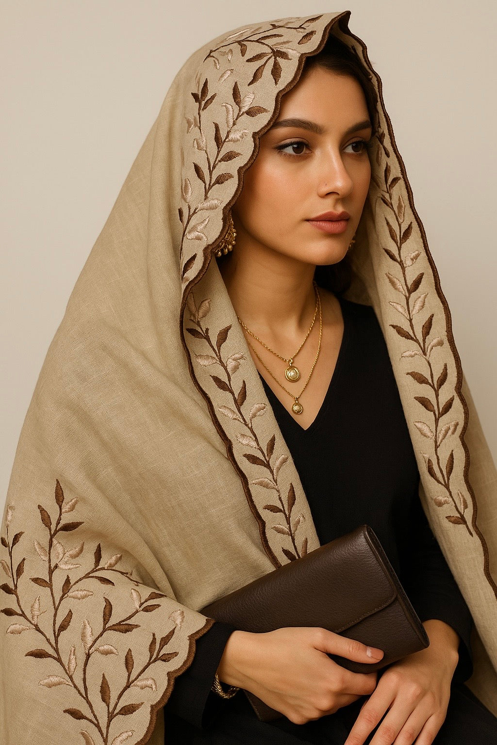 Pashmina embroidered shawl