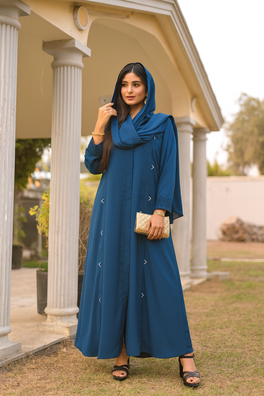 Teal Allure Abaya