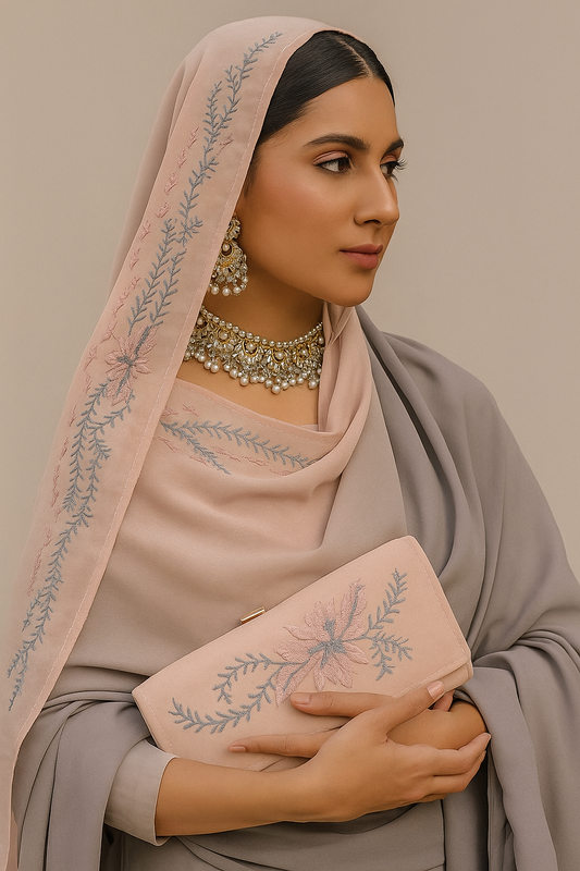 Double shade embroidered chaddar