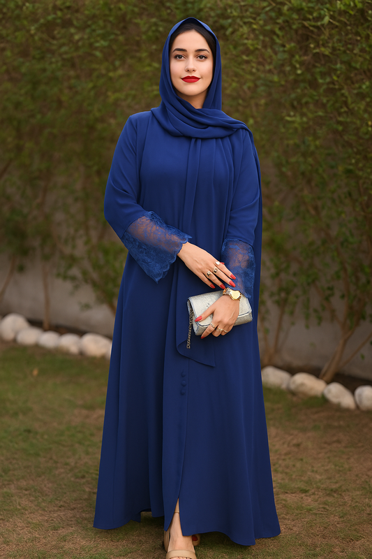 Modest Basic Blue Abaya