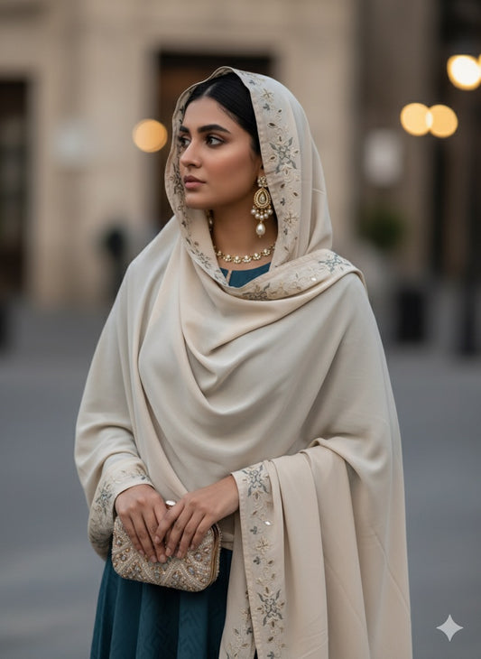 Cutwork embroidered chaddar