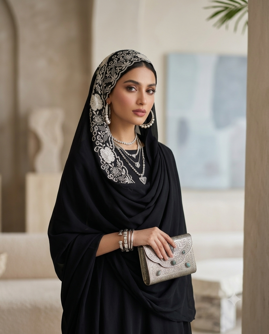 Black n grey Cutwork chaddar