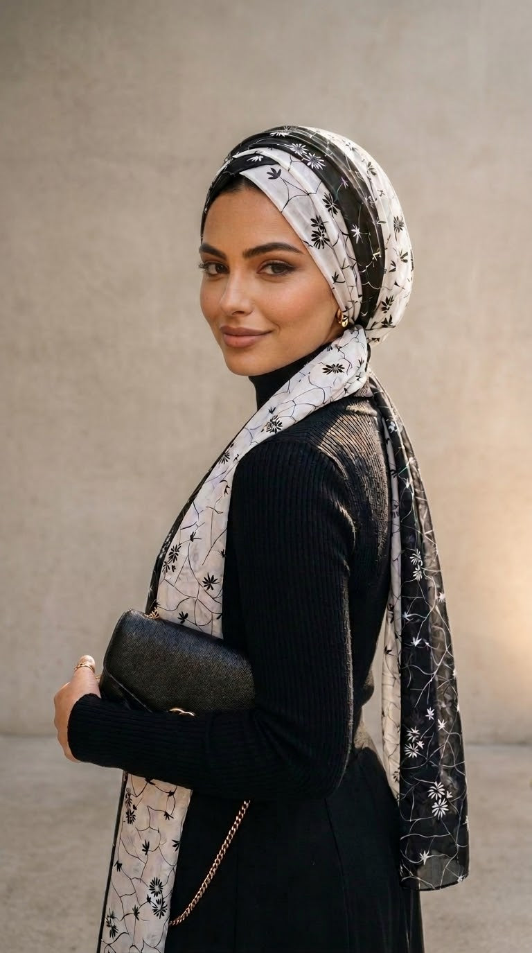 Black n white stole