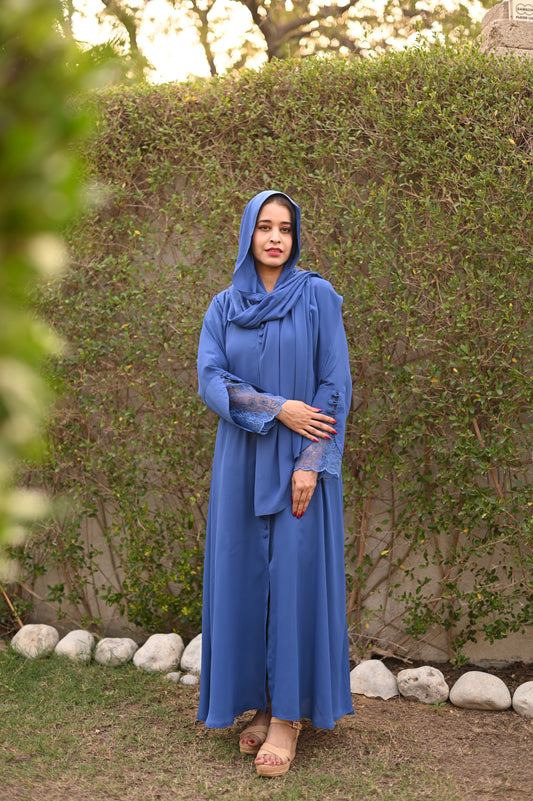 Modest basic blue abaya