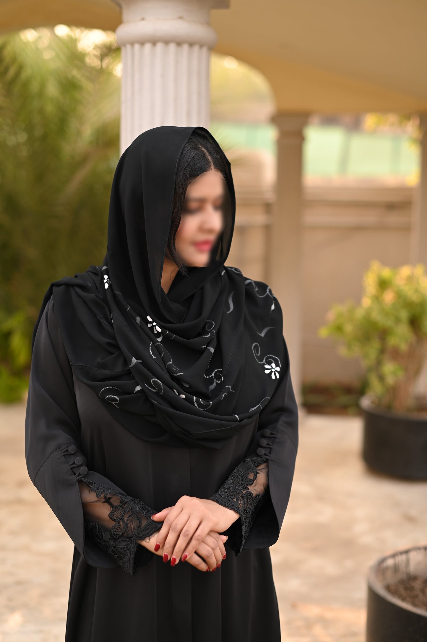 Modest basic black abaya