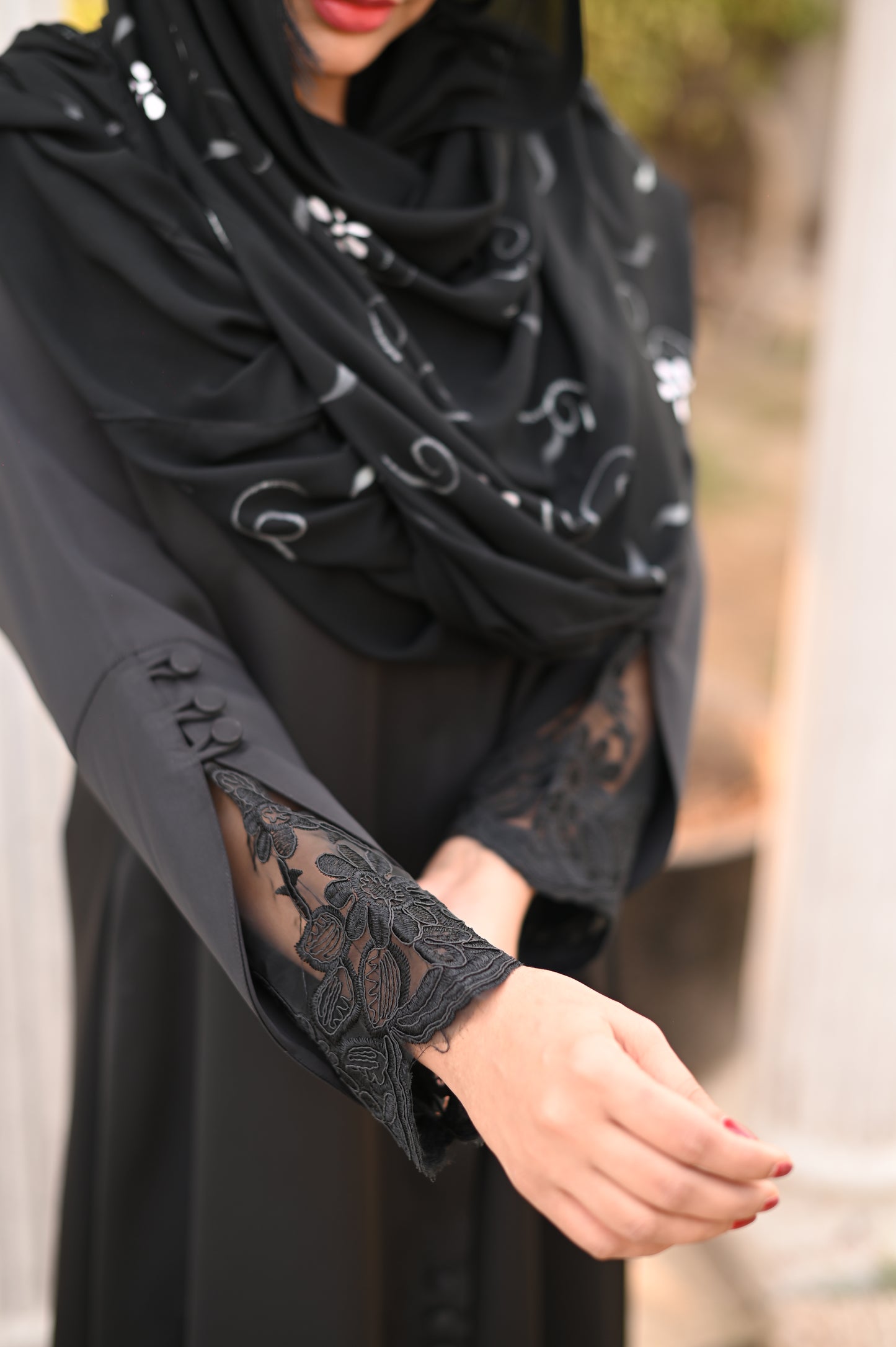 Modest basic black abaya