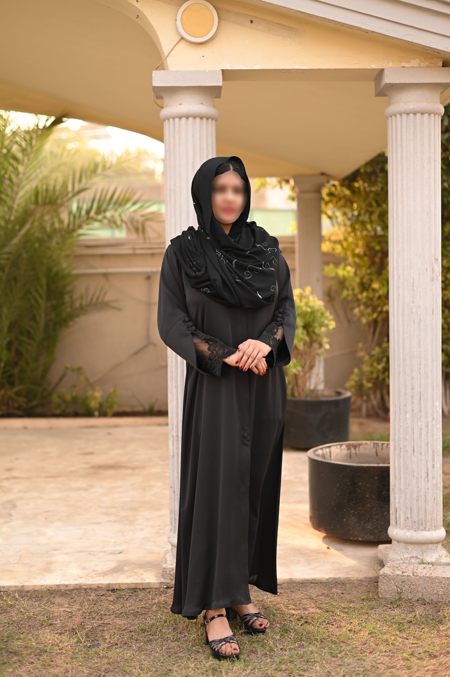 Modest basic black abaya