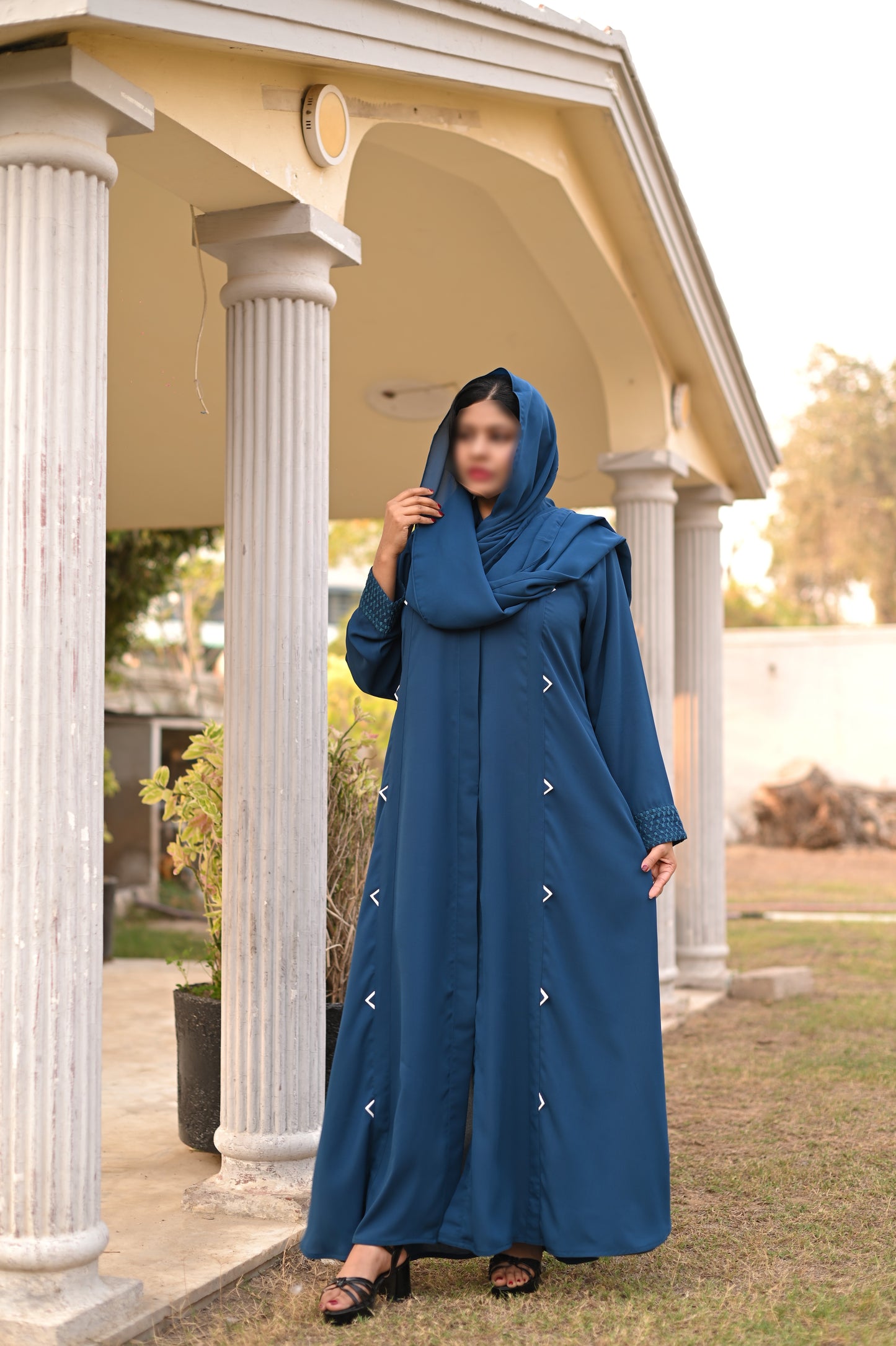 Teal Allure Abaya