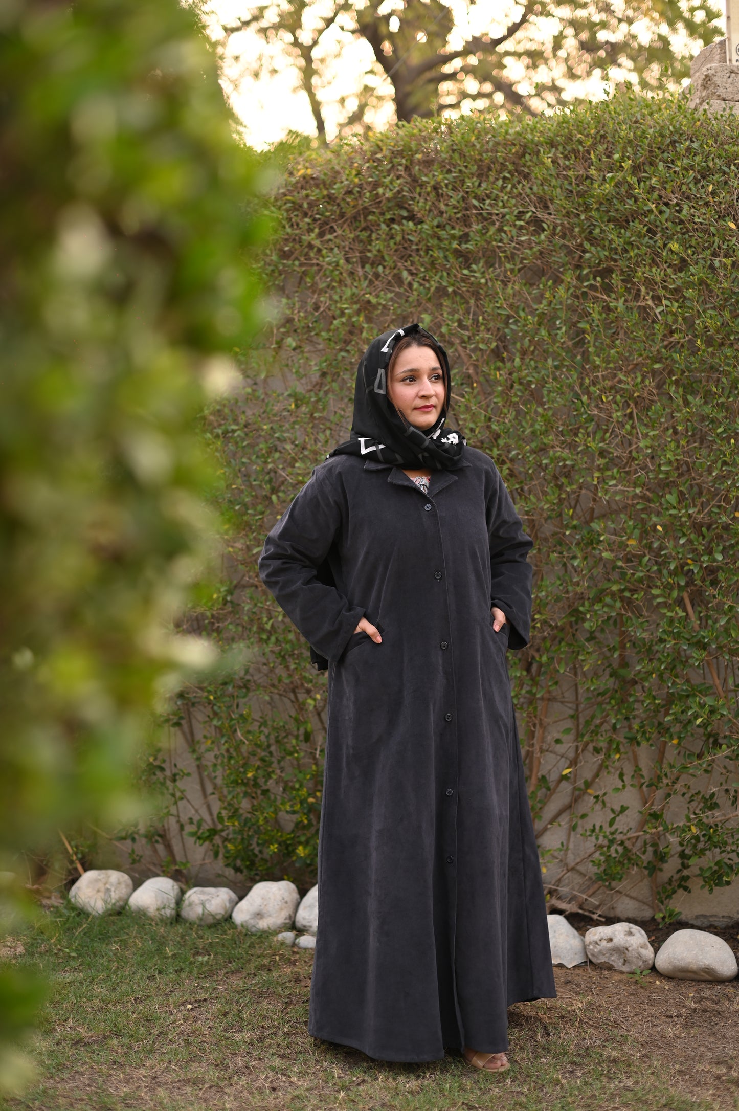 Warm Corduroy Long Coat