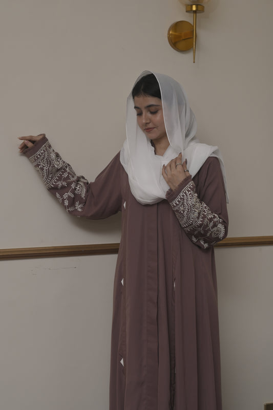 Kashmiri pink abaya