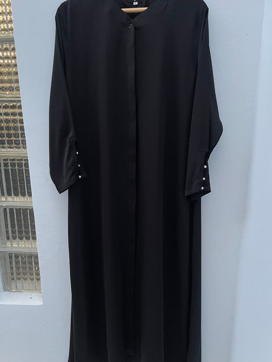 Black basic pearl hajj/umrah abaya