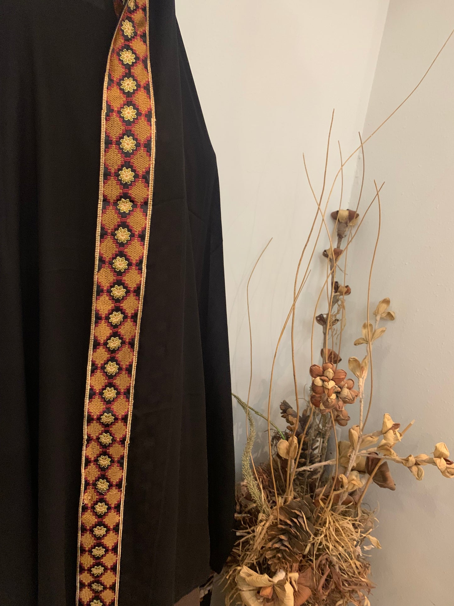 Black Chaddar With Embroidered