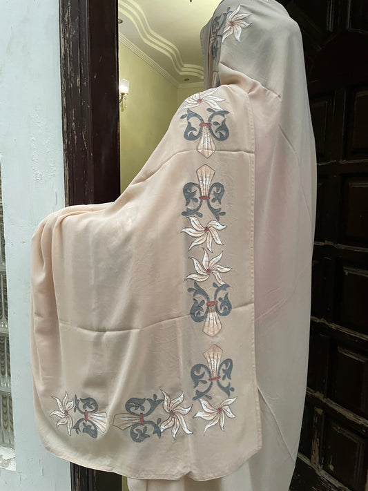 Off White Hand Painted Chaddar
