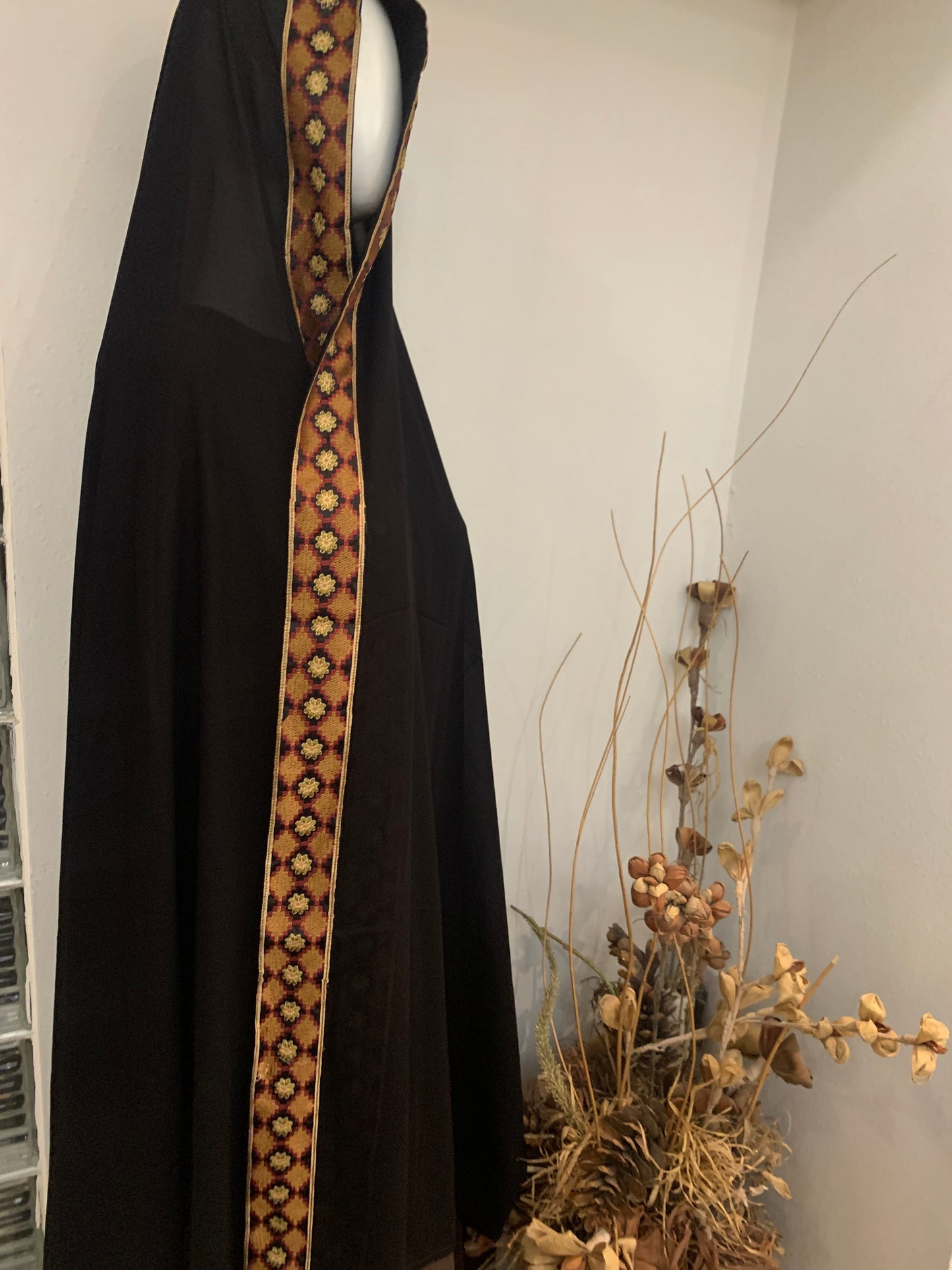 Black Chaddar With Embroidered