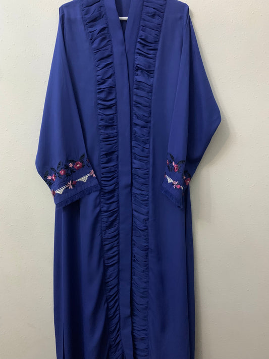 Blue Embroidered