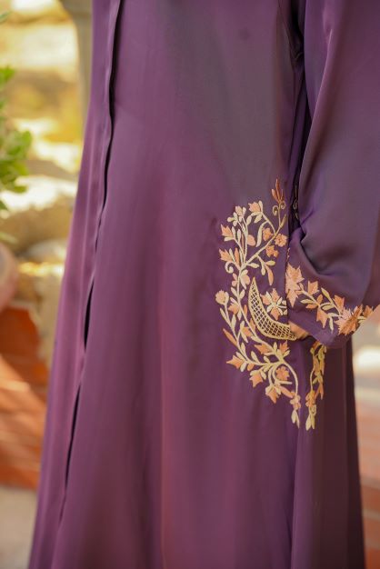 Purple Abaya With Pockets