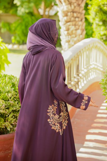 Purple Abaya With Pockets